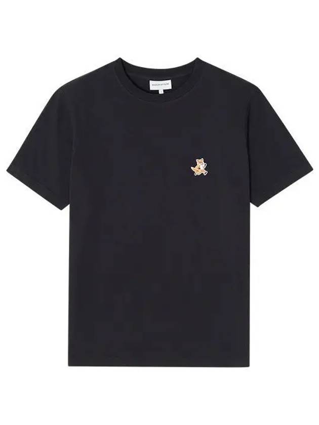 Speedy Fox Patch Comfort Short Sleeve T-Shirt Black - MAISON KITSUNE - BALAAN 2