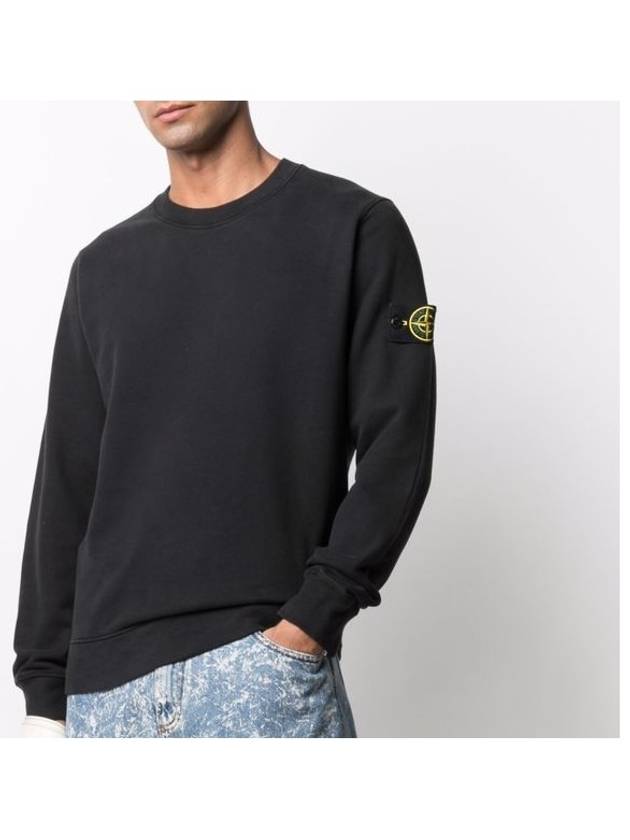 Wappen Patch Crew Neck Sweatshirt Black - STONE ISLAND - BALAAN 4