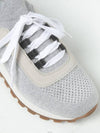 Women's Monilli Knit Low Top Sneakers Grey - BRUNELLO CUCINELLI - BALAAN 4