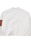 Sleeve Pocket Zipper Linen Bomber Jacket White - LORO PIANA - BALAAN 9