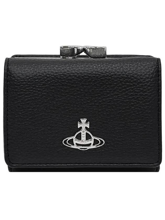 Grain Leather Half Wallet Black - VIVIENNE WESTWOOD - BALAAN 2