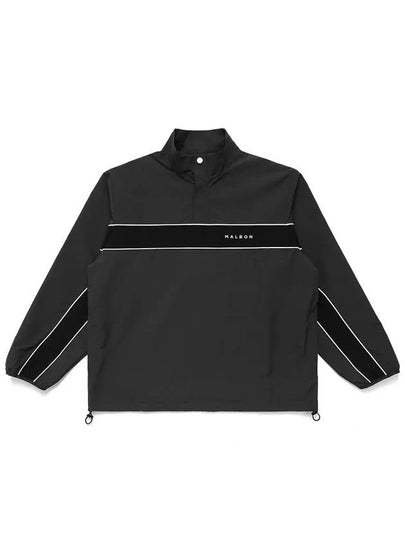 Malbon Men s Long Sleeve Bermuda Popover Anorak Jacket Black - MALBON GOLF - BALAAN 2