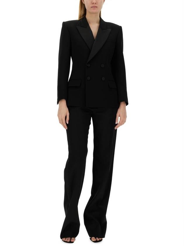 Tuxedo Grain De Poudre Wool Jacket Black - SAINT LAURENT - BALAAN 3