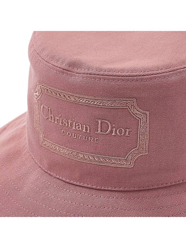 Couture Embroidered Logo Bucket Hat Pink - DIOR - BALAAN 7