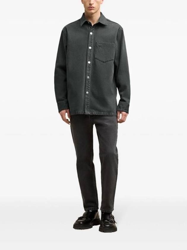 De Coeur Embossed Overshirt Jacket Black - AMI - BALAAN 3