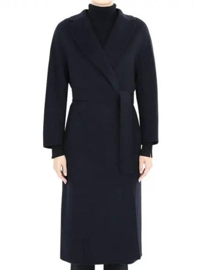 Women s Esturian Virgin Wool Coat Dark Blue 2429016131600 012 - MAX MARA - BALAAN 2