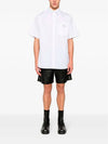 Triangle Logo Pocket Regular Fit Cotton Short Sleeve Shirt White - PRADA - BALAAN 3