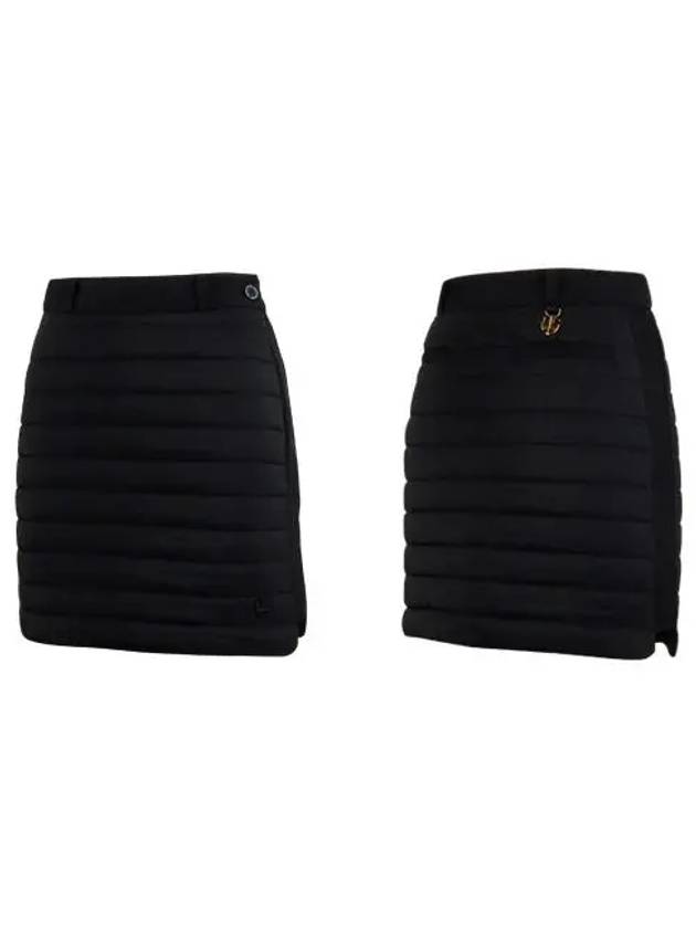 Golf side line color combination padded skirt solid black - HENRY STUART - BALAAN 2