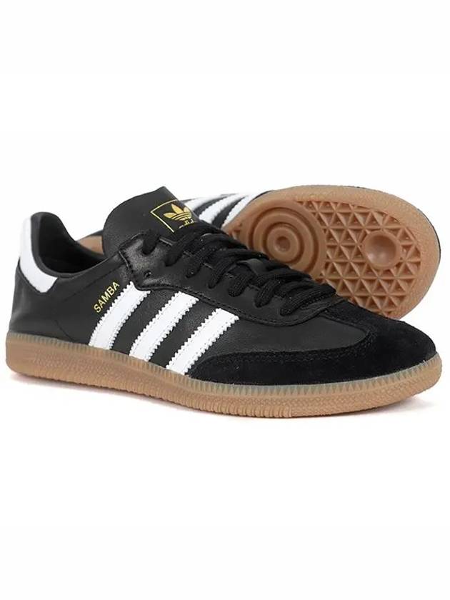 Samba Decon Leather Low Top Sneakers Core Black - ADIDAS - BALAAN 3