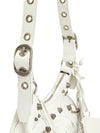 Le Cagole XS Lambskin Shoulder Bag White - BALENCIAGA - BALAAN 9