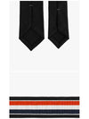 Super 120S Twill Tie  Black - THOM BROWNE - BALAAN 4