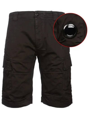 Lens Waffen Cargo Shorts Black 52 12CMBE062A - CP COMPANY - BALAAN 1