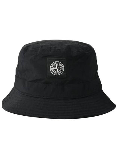 Logo Nylon Bucket Hat Black - STONE ISLAND - BALAAN 2