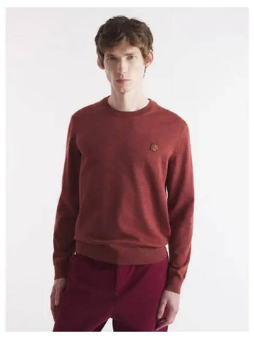 Men s Foxhead Patch Regular Sweatshirt Pecan Domestic Product GM0024081642890 - MAISON KITSUNE - BALAAN 1