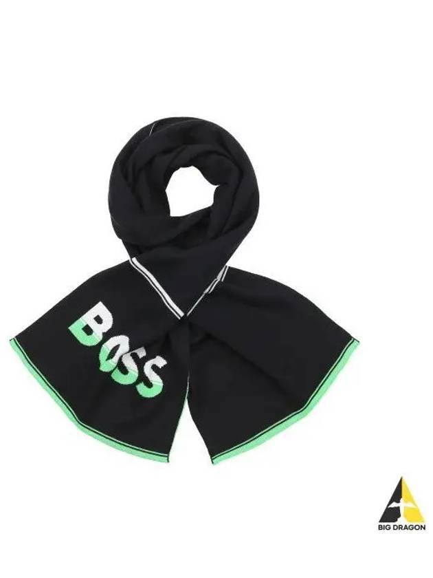 Wool color block logo stripe scarf 50475518 402 - BOSS - BALAAN 1