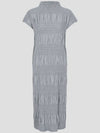 Me Shrink Striped Dress One Piece Gray Free Size August 24 - ISSEY MIYAKE - BALAAN 1