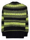 Logo Stripe Pattern Knit Cardigan Black - GANNI - BALAAN 3