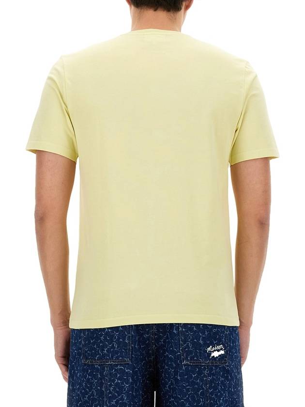 Fox Head Patch Classic Short Sleeve T-Shirt Yellow - MAISON KITSUNE - BALAAN 4