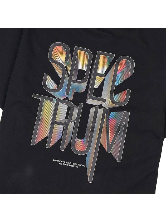 Spectrum Graphic Short Sleeve T-Shirt Black - SOLID HOMME - BALAAN 9