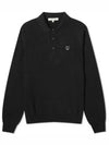 Fox Motif Knitted Polo Shirt Ink Black - MAISON KITSUNE - BALAAN 2