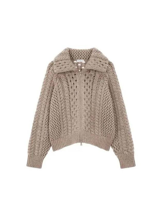 City Village 8th Anniversary 10 ePoint 9 8 Women s Sequin Cashmere Blend Cardigan Dark Brown 270563 - BRUNELLO CUCINELLI - BALAAN 1