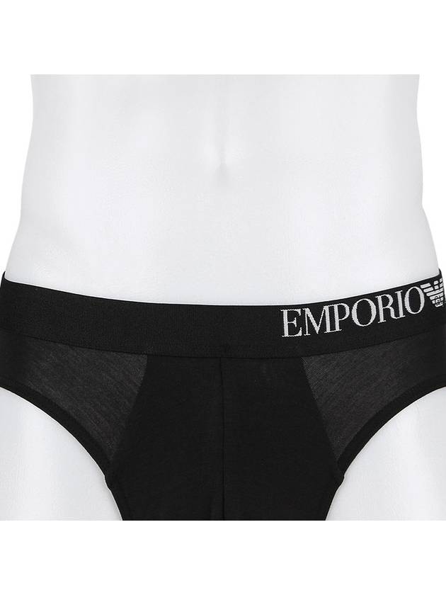 Logo 3 Pack Briefs Black - EMPORIO ARMANI - 8