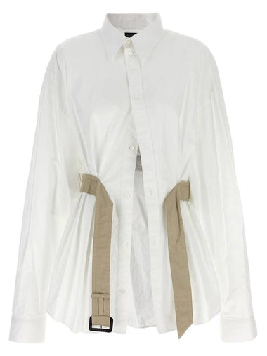 long sleeve belted shirt white - BALENCIAGA - BALAAN 1