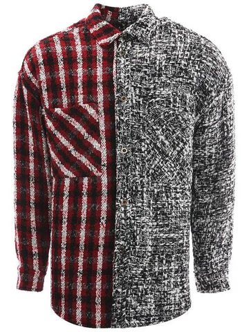 21FW EMW21227 444 Contrast Woven Panel Shirt - FAITH CONNEXION - BALAAN 1