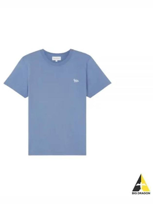 Baby Fox Patch Regular Short Sleeve T-Shirt Hampton Blue - MAISON KITSUNE - BALAAN 2