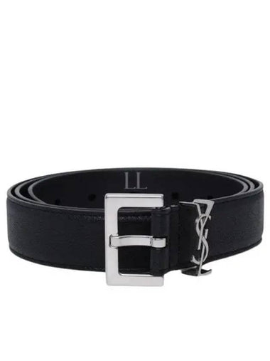 3CM Leather Black Silver 634440BRM0E1000 - SAINT LAURENT - BALAAN 1