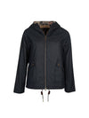 Windemere Wax Hooded Jacket Navy - BARBOUR - BALAAN 1