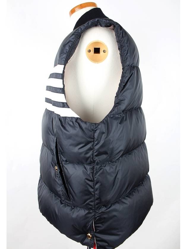 Diagonal gold padded vest navy 5 - THOM BROWNE - BALAAN 2