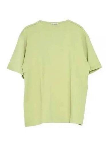 24 LUSTER PLAITING NARROW BOAT NECK TEE LIGHT GREEN A24SP03GT plating t shirt - AURALEE - BALAAN 1