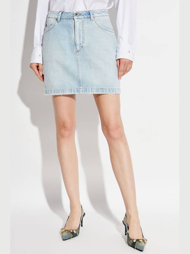 Dolce & Gabbana Denim Skirt, Women's, Light Blue - DOLCE&GABBANA - BALAAN 3