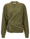 Relaxed Twisted Merino Wool Blend Cardigan Light Olive - LEMAIRE - BALAAN 2