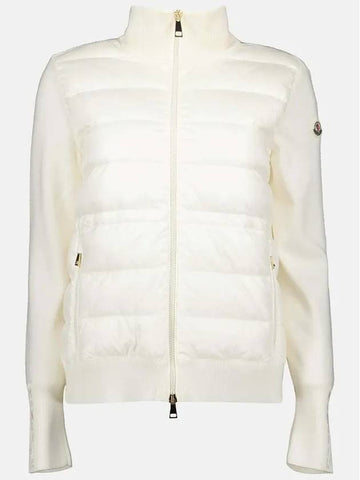 Women s padded cardigan white 9B00046 M1131 030 - MONCLER - BALAAN 1