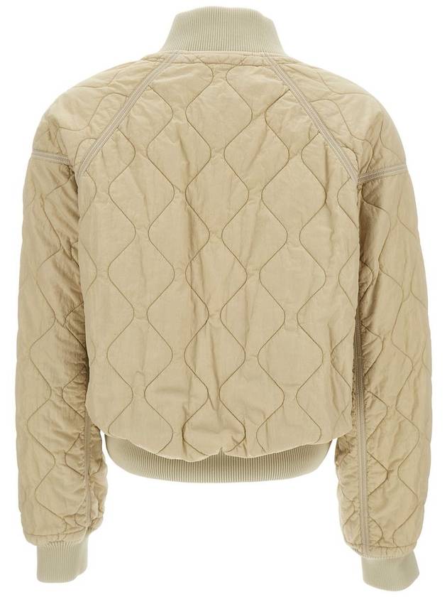 Quilted Bomber Jacket Ivory - BURBERRY - BALAAN 3