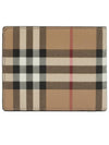 Check Half Wallet Beige - BURBERRY - BALAAN 3