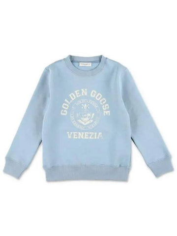 Kids logo print sweatshirt light blue - GOLDEN GOOSE - BALAAN 1