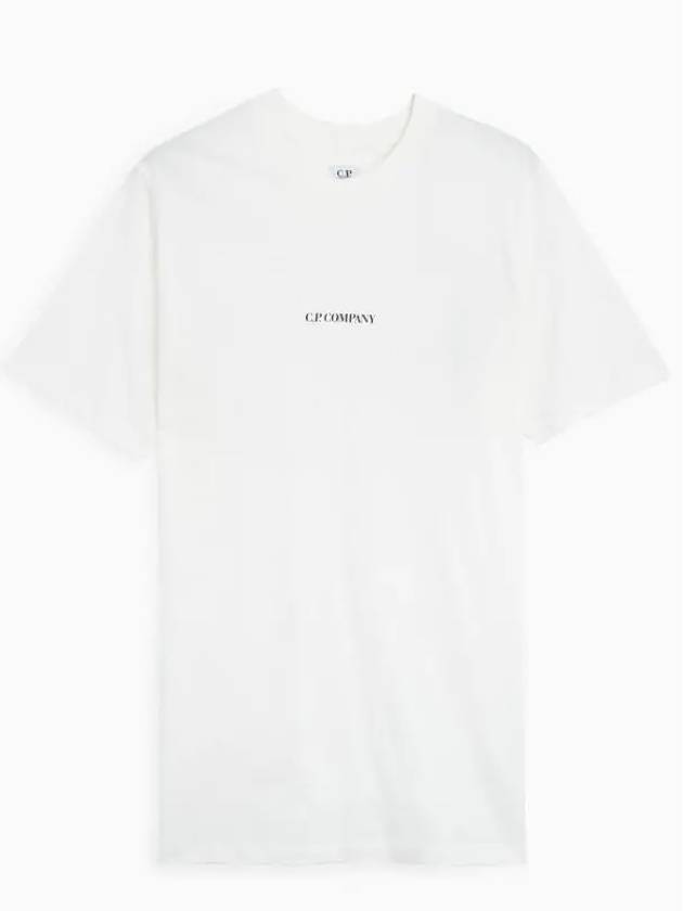 Mini Logo Printing Short Sleeve T-Shirt White - CP COMPANY - BALAAN 3