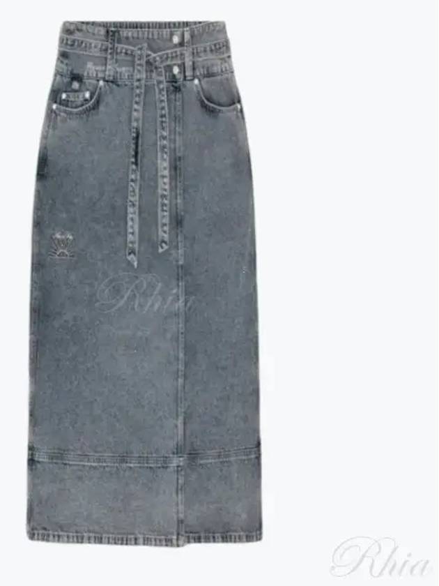 Low Rider Denim A Line Skirt Grey - HOUSE OF SUNNY - BALAAN 2