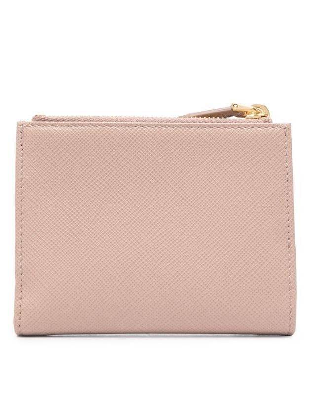 Small Saffiano Half Wallet Beige - PRADA - BALAAN 3