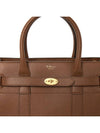 Small Classic Grain Zipped Bayswater Tote Bag Oak - MULBERRY - BALAAN 9