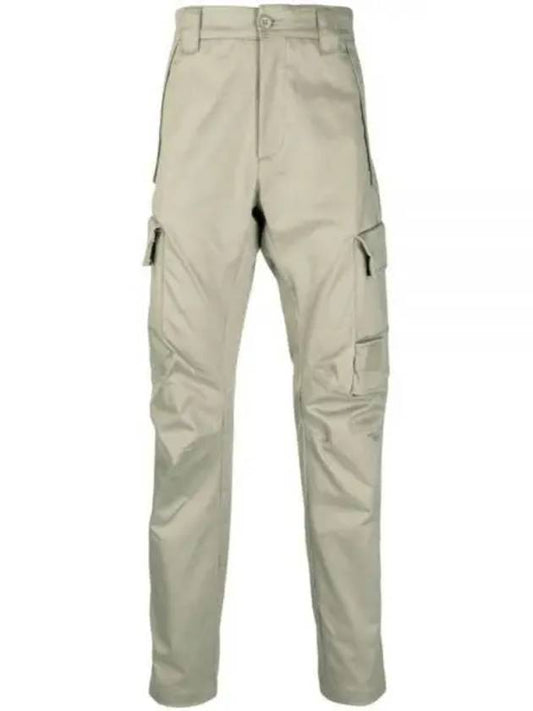 Men's Metropolis Stretch Satin Cargo Straight Pants Silver Sage - CP COMPANY - BALAAN 2