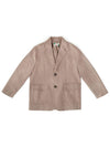 Men's Wool Jacket Brown I1WJ02BR - IOEDLE - BALAAN 3