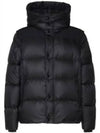 Logo Patch Hooded Down Padding Black - BURBERRY - BALAAN 2