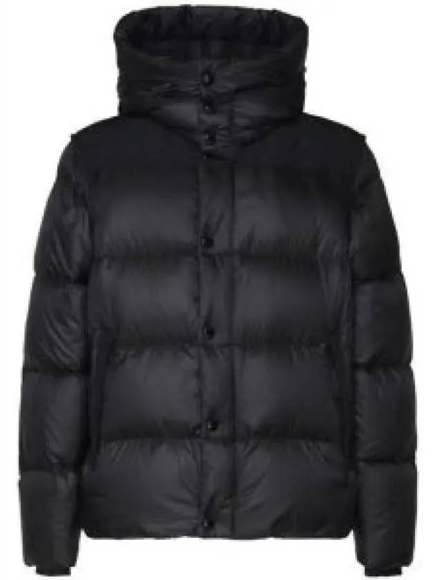 Logo Patch Hooded Down Padding Black - BURBERRY - BALAAN 2