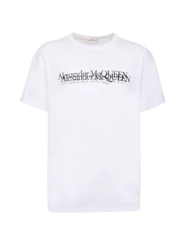 Logo Stamp Short Sleeve T-Shirt White - ALEXANDER MCQUEEN - BALAAN 1