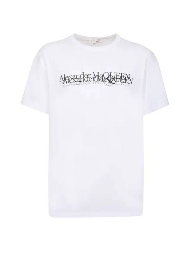 Logo Stamp Short Sleeve T-Shirt White - ALEXANDER MCQUEEN - BALAAN 1