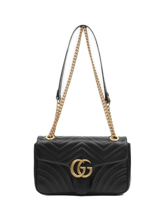 GG Marmont Matelasse Small Shoulder Bag Black - GUCCI - BALAAN 2